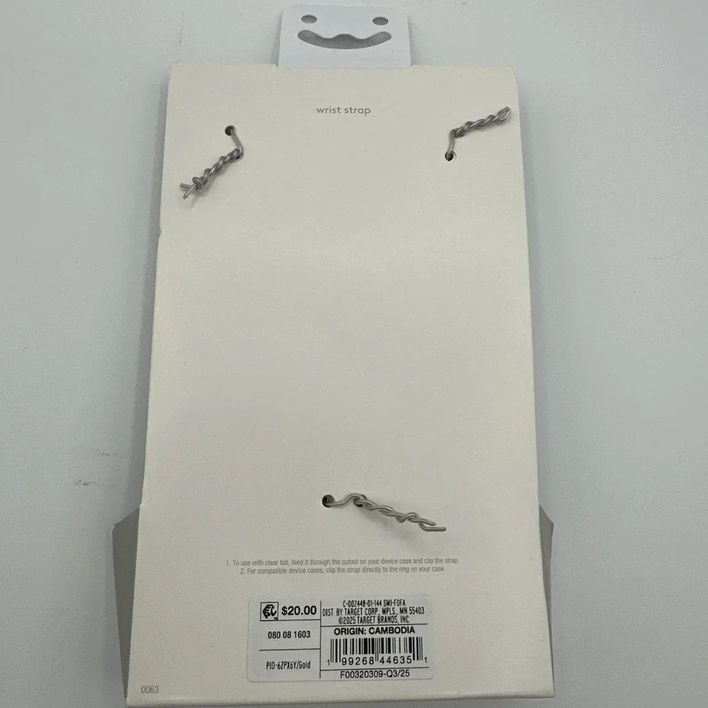 Heyday Wrist Strap For Smart Phone And Devices Gold And Pearl Color‎